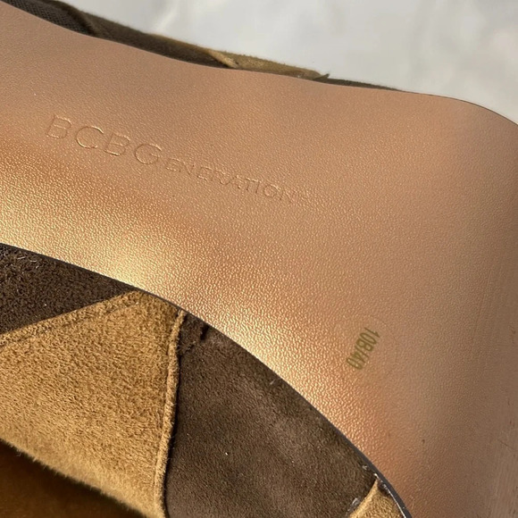 BGBGENERATION 2 Tone Brown Laddies Leather Booties Hidden 1/2” Platform Size 10 - Picture 9 of 14
